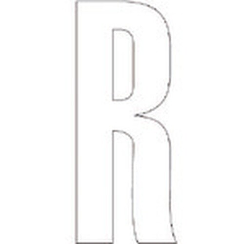 ユニット アルファベットR (白)・合成ゴム・1文