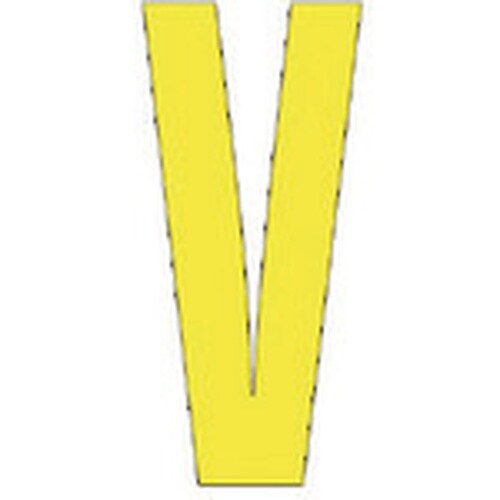 ユニット アルファベットV (黄)・合成ゴム・1文