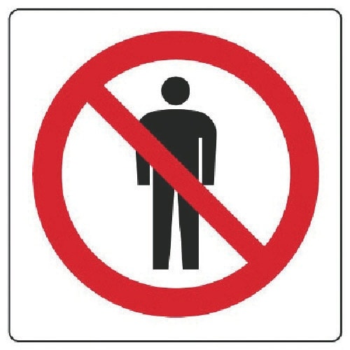 ユニット ピクトサイン 立入禁止マーク 2枚1組