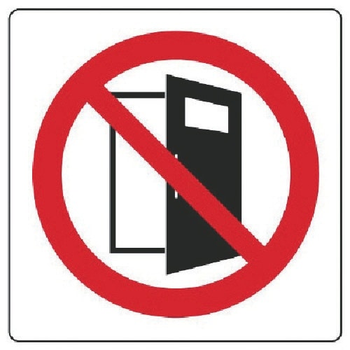 ユニット ピクトサイン 開放厳禁マーク 2枚1組