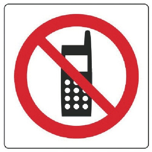 ユニット 携帯電話禁止マーク 2枚組・PVCステッ