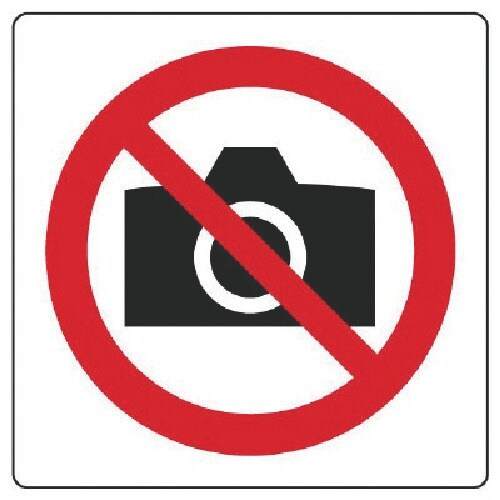 ユニット 撮影禁止マーク 2枚組・PVCステッカー