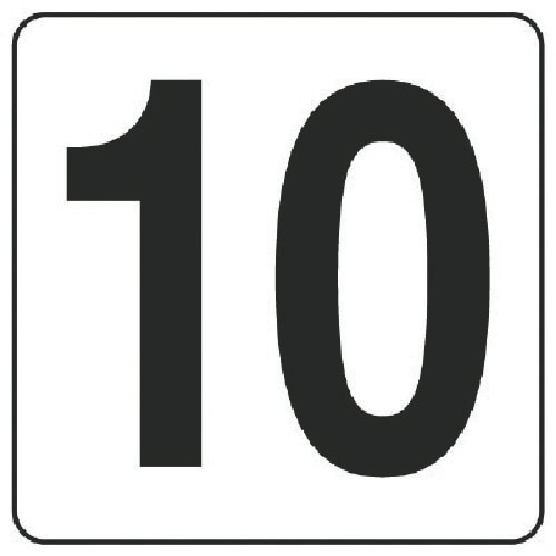 ユニット 番号札ステッカー10 5枚組(中) PP