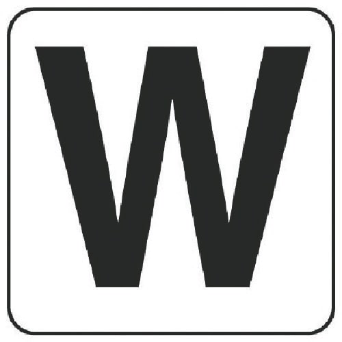 ユニット アルファベット表示ステッカーW 5枚組