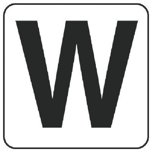 ユニット アルファベット表示ステッカーW 5枚組