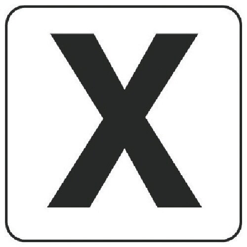 ユニット アルファベット表示ステッカーX 5枚組