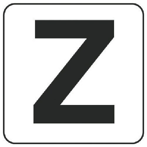 ユニット アルファベット表示ステッカーZ 5枚組