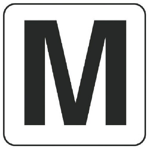 ユニット アルファベット表示ステッカーM 5枚組