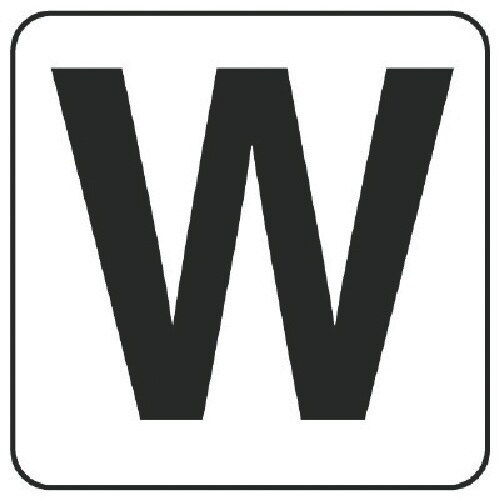 ユニット アルファベット表示ステッカーW 5枚組