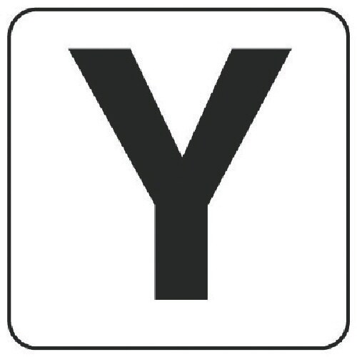 ユニット アルファベット表示ステッカーY 5枚組