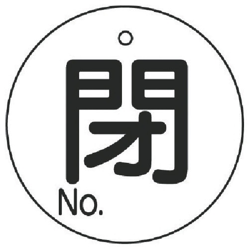 ユニット バルブ開閉表示板 閉NO.5枚組・60Ф