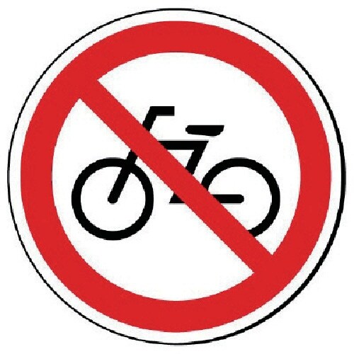 ユニット #サインタワー用丸表示 駐輪禁止 透明P