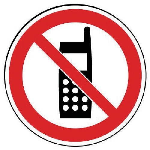 ユニット #サインタワー用丸表示 携帯電話使用禁止