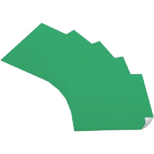 ユニット 緑無地ステッカー 5枚入 塩ビ 500×