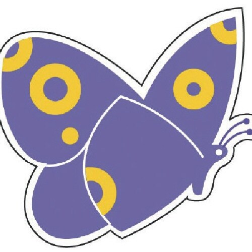 ユニット ジョイシール 蝶 紫 PVCステッカー