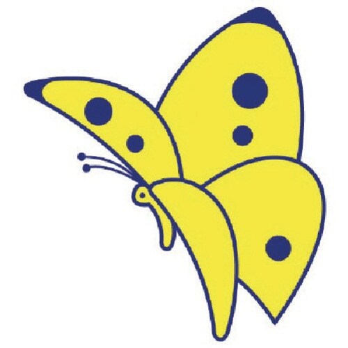 ユニット ジョイシール 蝶 黄 PVCステッカー