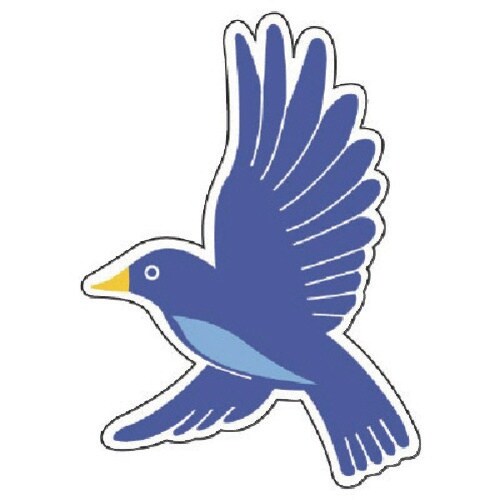 ユニット ジョイシール 鳥 紫 PVCステッカー