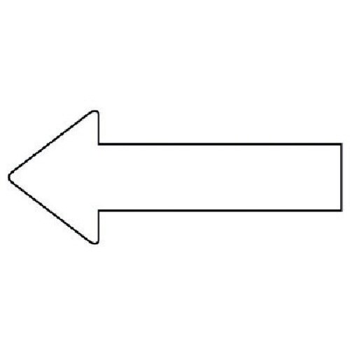 ユニット 配管ステッカー 方向表示 白(大) 50