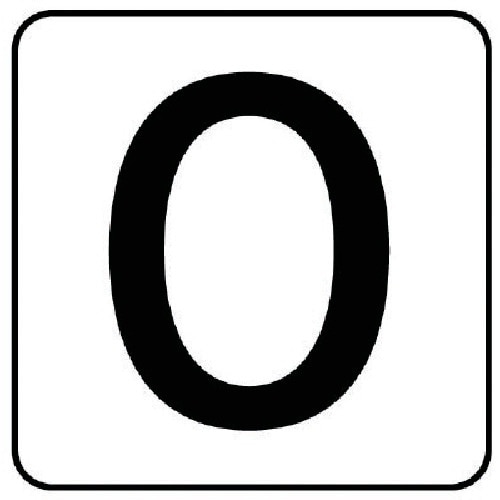 ユニット 配管ステッカー 数字0(小) アルミ 4