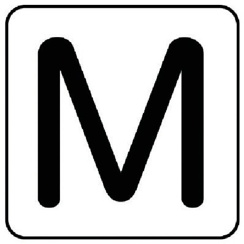 ユニット 配管ステッカー M(中) アルミ 60×