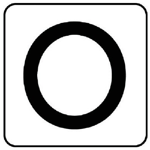 ユニット 配管ステッカー O(小) アルミ 40×