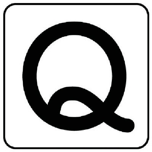 ユニット 配管ステッカー Q(小) アルミ 40×