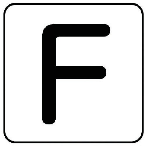 ユニット 配管ステッカー F(小) アルミ 40×