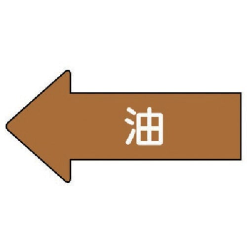 ユニット 配管ステッカー 左方向表示 油(極小)