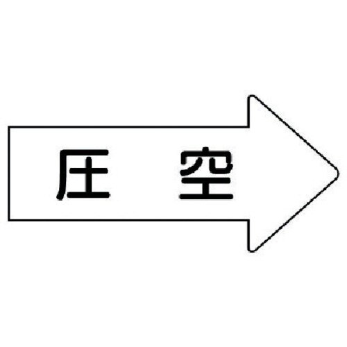 ユニット 配管ステッカー 右方向表示 圧空(中)