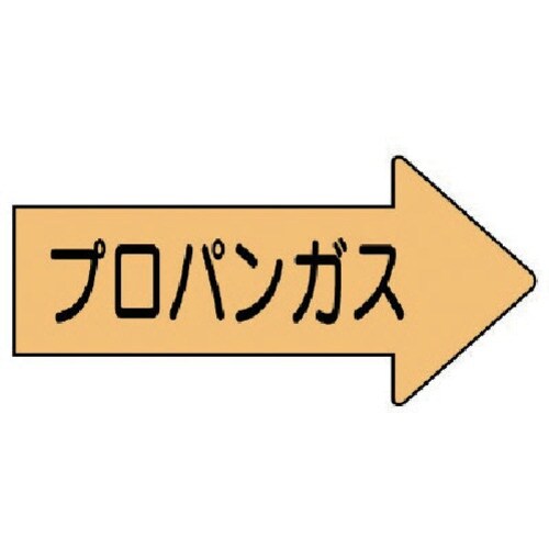 ユニット 配管ステッカー右方向表示プロパンガス・小