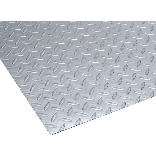 テラモト リサイクル長マット縞鋼板シルバー