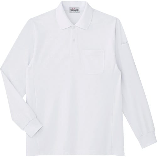 ミドリ安全 エコ帯電防止 長袖ポロシャツ ホワイト