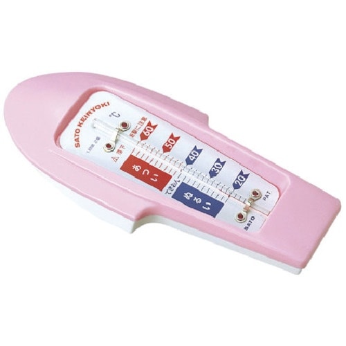 佐藤 ベビーメイト湯温計(ピンク) (1600−1