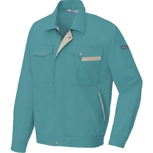 アイトス 長袖サマーブルゾン ターコイズ×アースグ