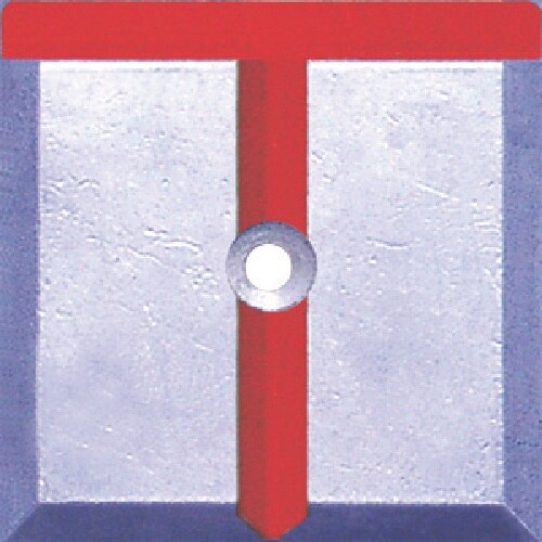 STS 境界用標示板(1穴・貼付用)SH−3 (1