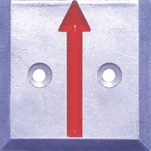 STS 境界用標示板(2穴・貼付用)SH−5 (1