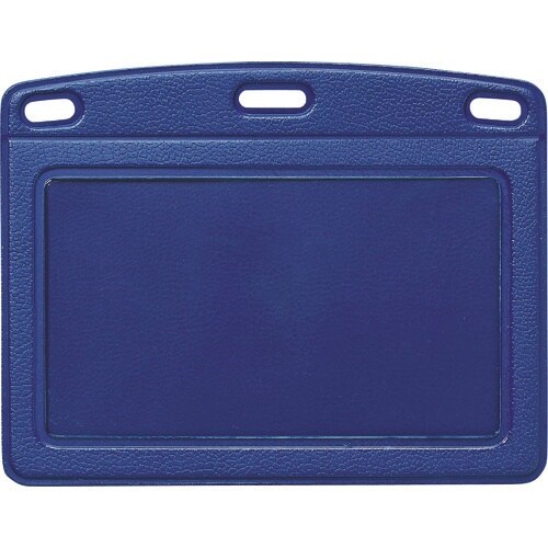 OP 名札用ケース レザー調 青 (10枚入)