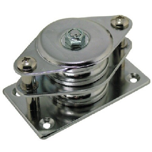 HHH ステンレス固定滑車よこ型二車ベアリング入り