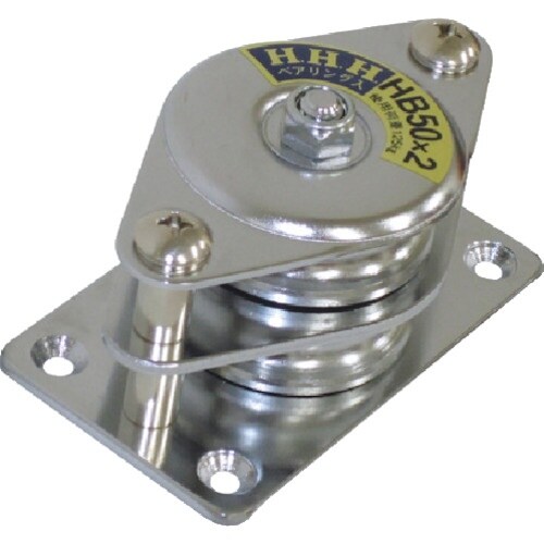 HHH ステンレス固定滑車 よこ型 2車 75mm