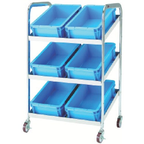 OS 傾斜棚ワゴン(ボックス付)