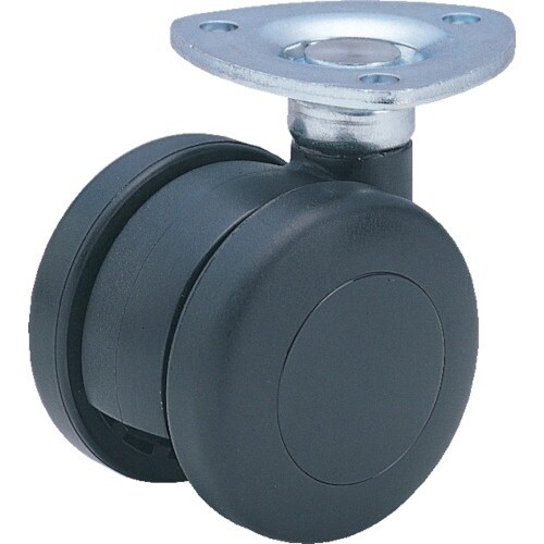 ユーエイ プレート式 自在 双輪キャスター ナイロ