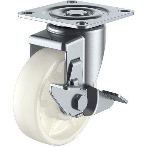 ユーエイ プレート式 自在 キャスター ナイロン