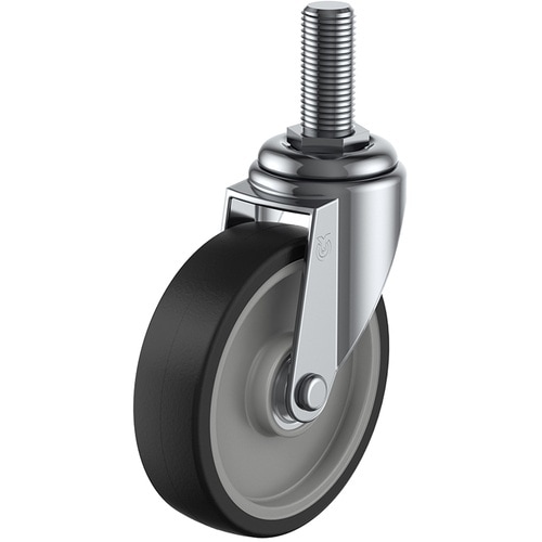 ユーエイ ねじ込み式 自在 キャスター ゴム 車輪