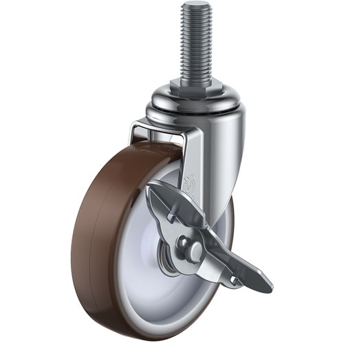 ユーエイ ねじ込み式 自在 キャスター ウレタン