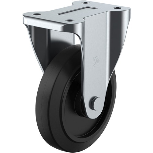 ユーエイ プレート式 固定 キャスター ゴム 車輪