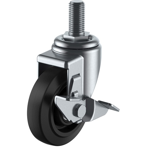 ユーエイ ねじ込み式 自在 キャスター ゴム 車輪