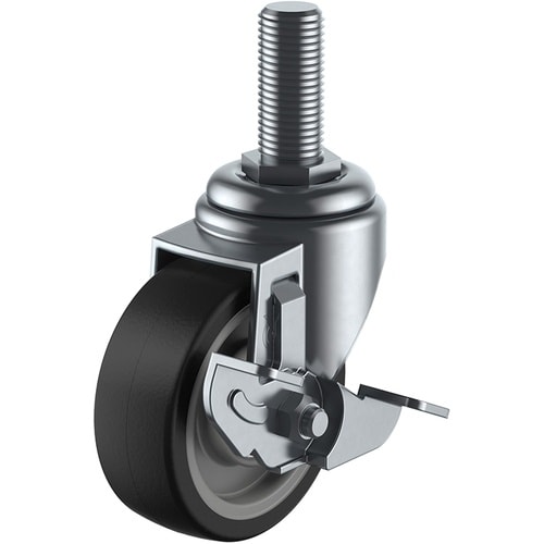 ユーエイ ねじ込み式 自在 キャスター ゴム 車輪