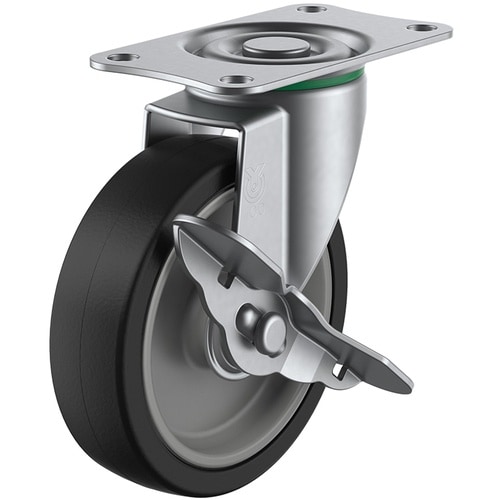 ユーエイ プレート式 自在 ステンレスキャスター