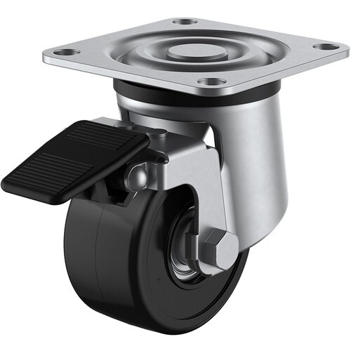 ユーエイ プレート式 自在 ステンレス低床キャスタ