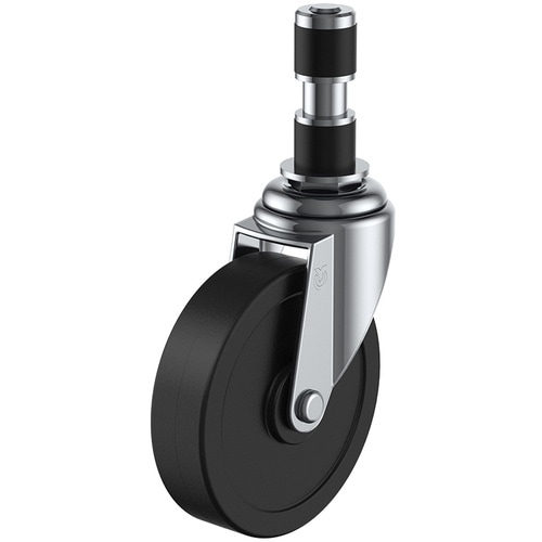 ユーエイ 差し込み式 自在 キャスター ゴム 車輪